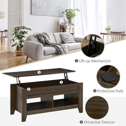 Coffee table with lift top and hidden storage