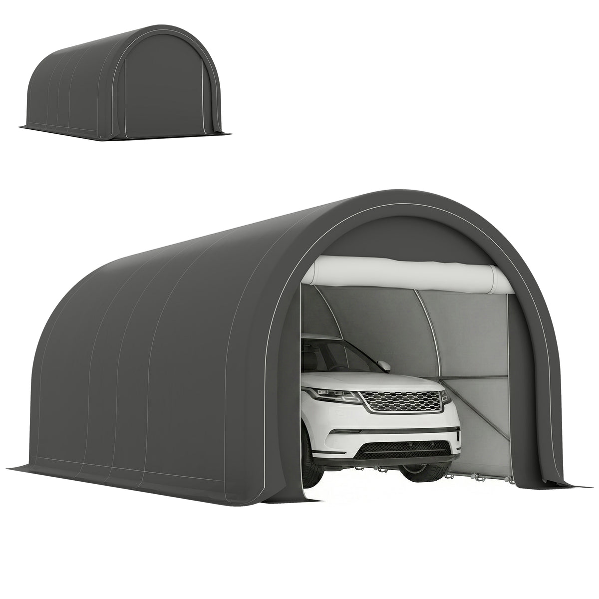 Portable Carport Tent 10 x 16 ft with Zippered Door