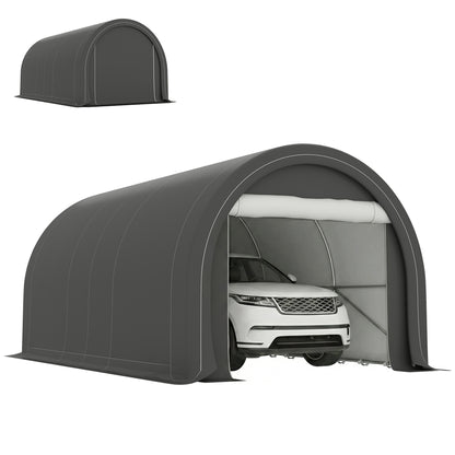 Portable Carport Tent 10 x 16 ft with Zippered Door