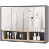 Wall mounted bathroom medicine cabinet with mirror
