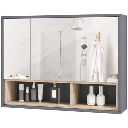 Wall mounted bathroom medicine cabinet with mirror
