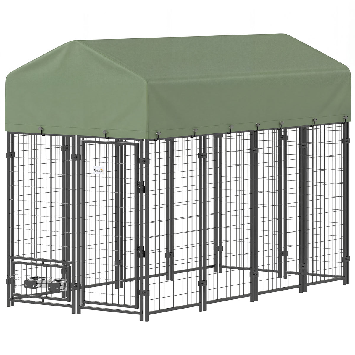 Outdoor dog kennel lockable welded steel playpen