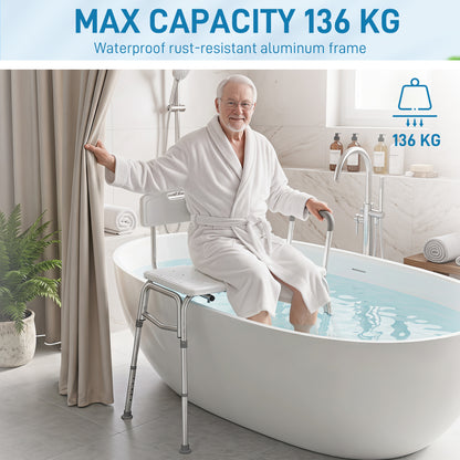 Tub Transfer Bench with Back and Arms