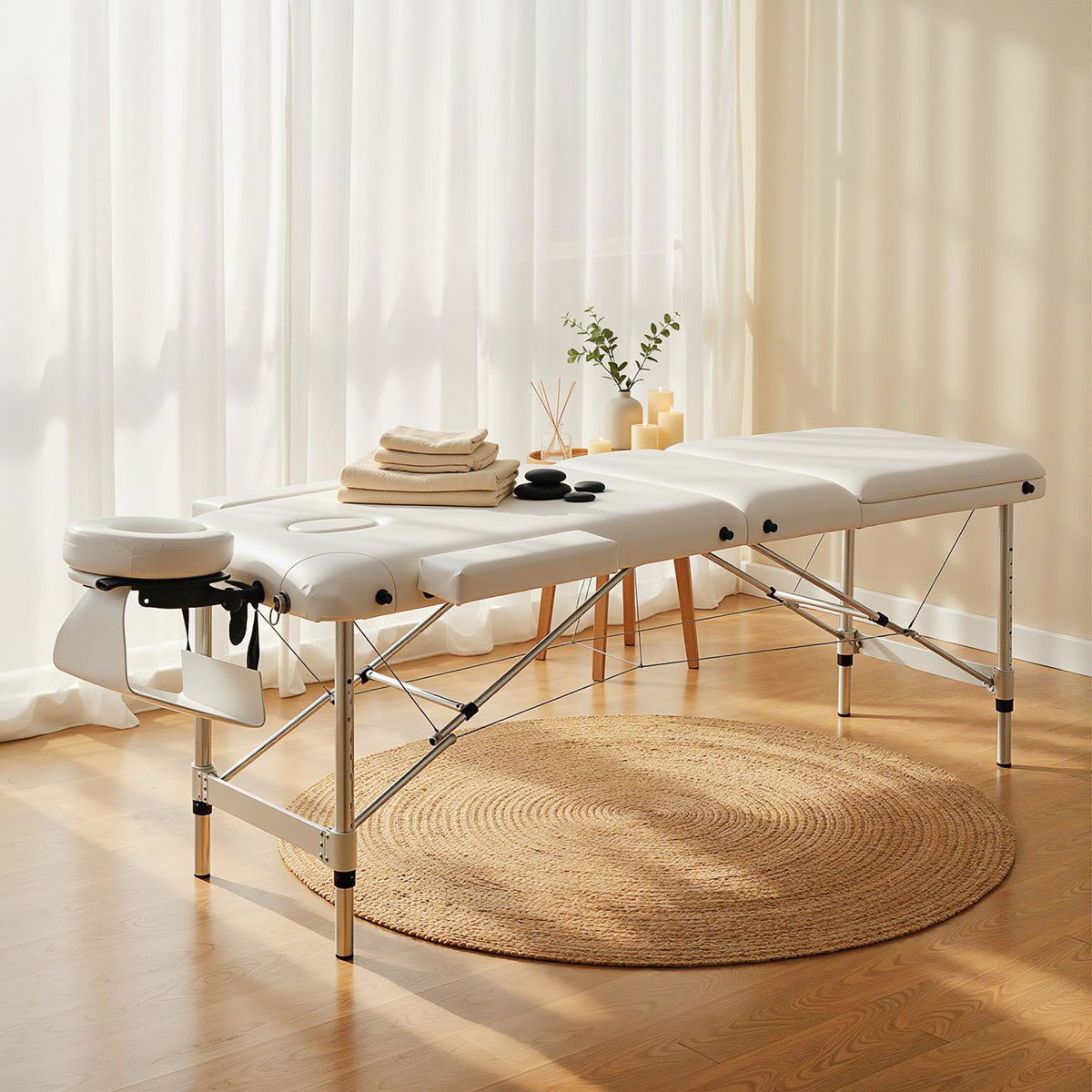 Professional foldable aluminum massage table