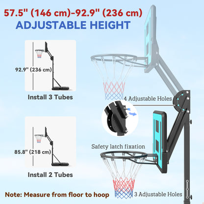 Kids adjustable basketball hoop