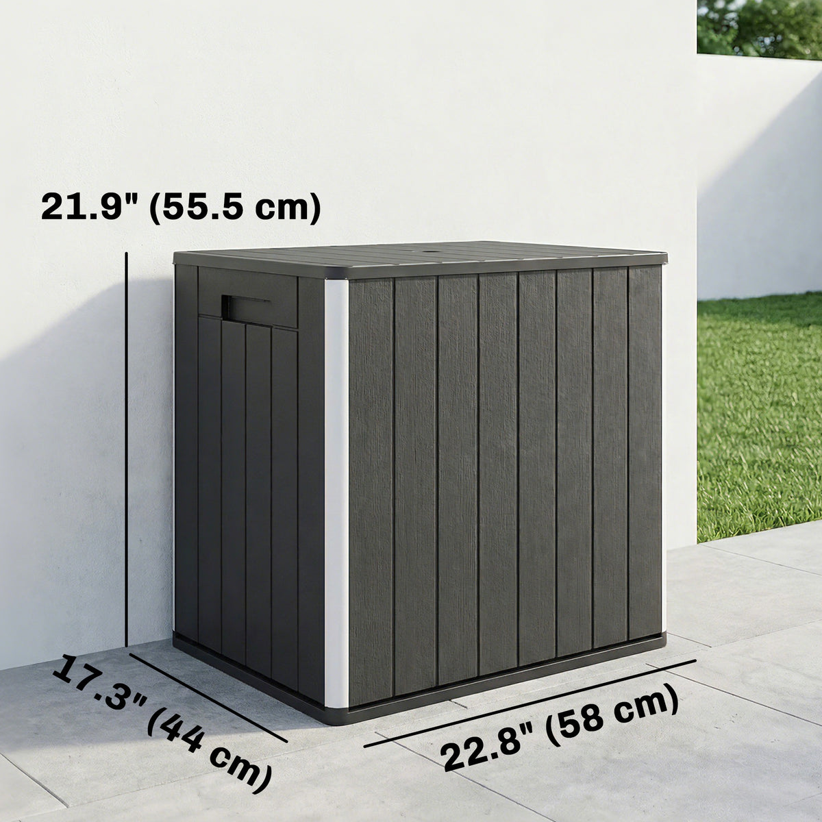 Outdoor storage box side table 114 L