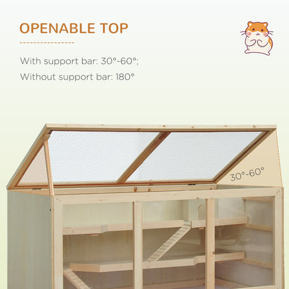 Wooden hamster cage