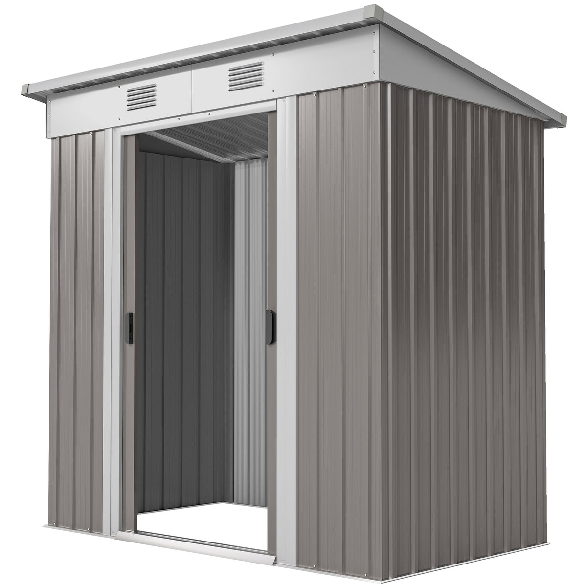 Galvanized Steel Outdoor Storage Shed with Sliding Doors