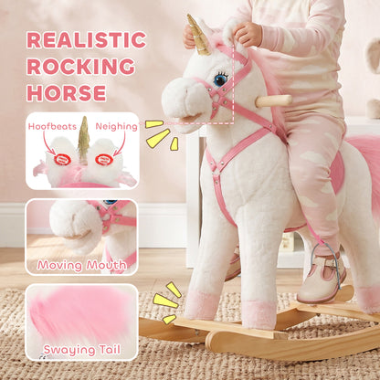 Baby unicorn rocking horse toy