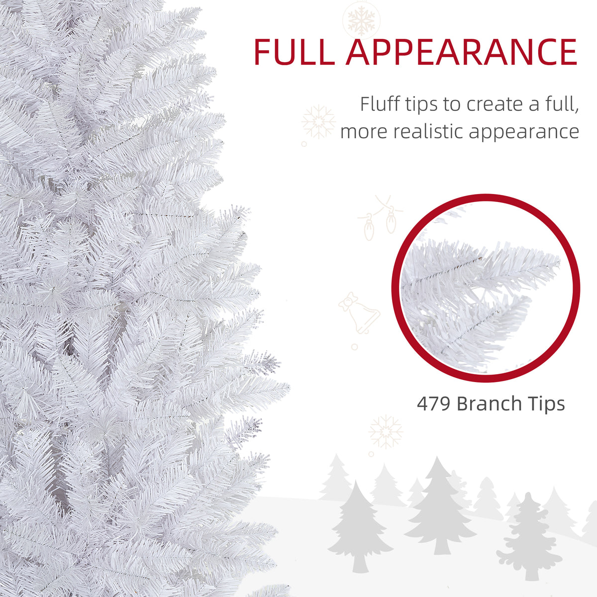 Pencil Artificial Christmas Tree 6 ft — Green
