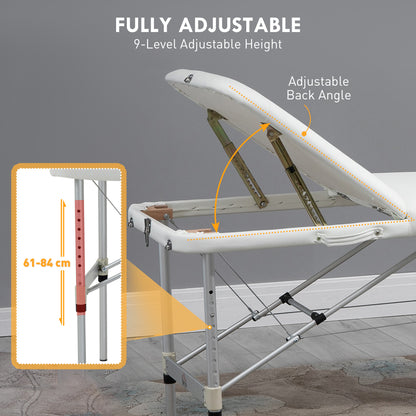 Professional foldable aluminum massage table