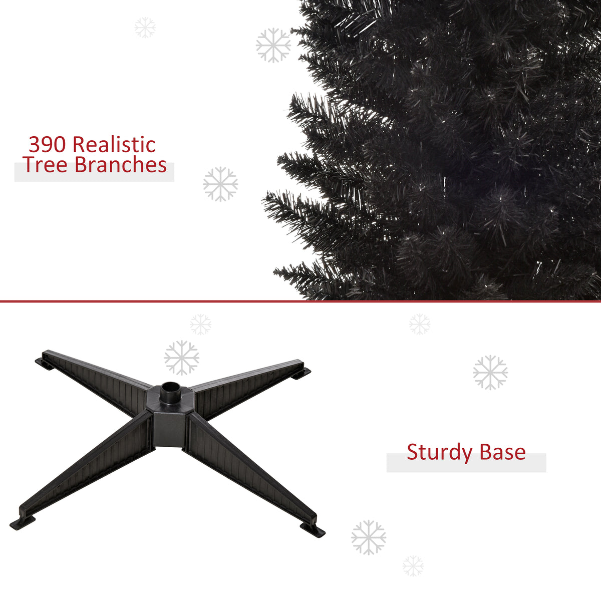 Pino de Navidad artificial delgado estilo lápiz 6 pi