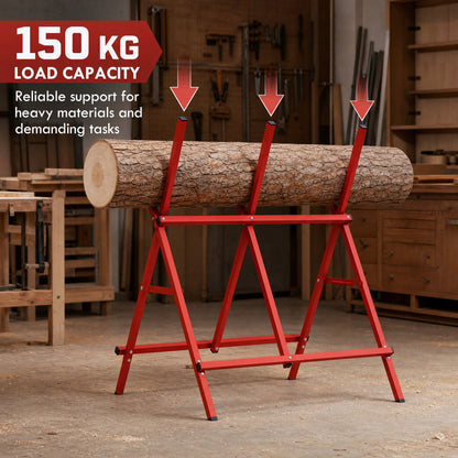Foldable Heavy Duty Adjustable Metal Sawhorse