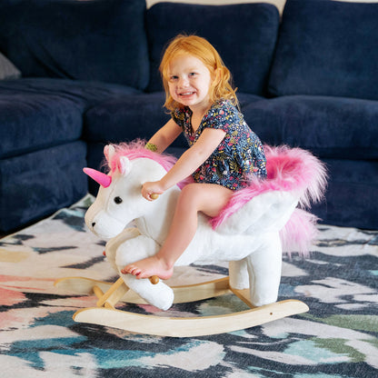 Baby rocking horse plush animal with sounds