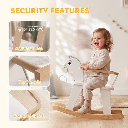 2-ਅਨ-1 ਹਿਲਦੇ ਘੋੜੇ ਵਾਲਾ ਖਿਡੌਣਾ ਹਟਾਉਣਯੋਗ ਸੁਰੱਖਿਆ ਕੰਧ ਨਾਲ