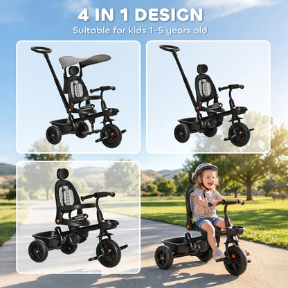 5-in-1 Growing Tricycle with Parent Handle