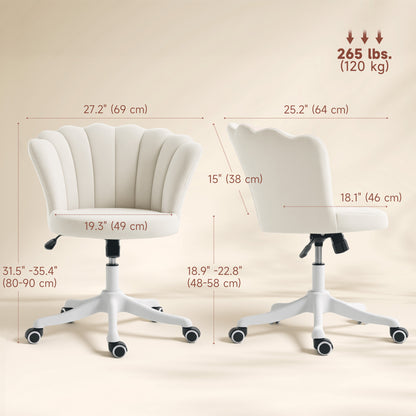 Office chair armless swivel adjustable height desk chair