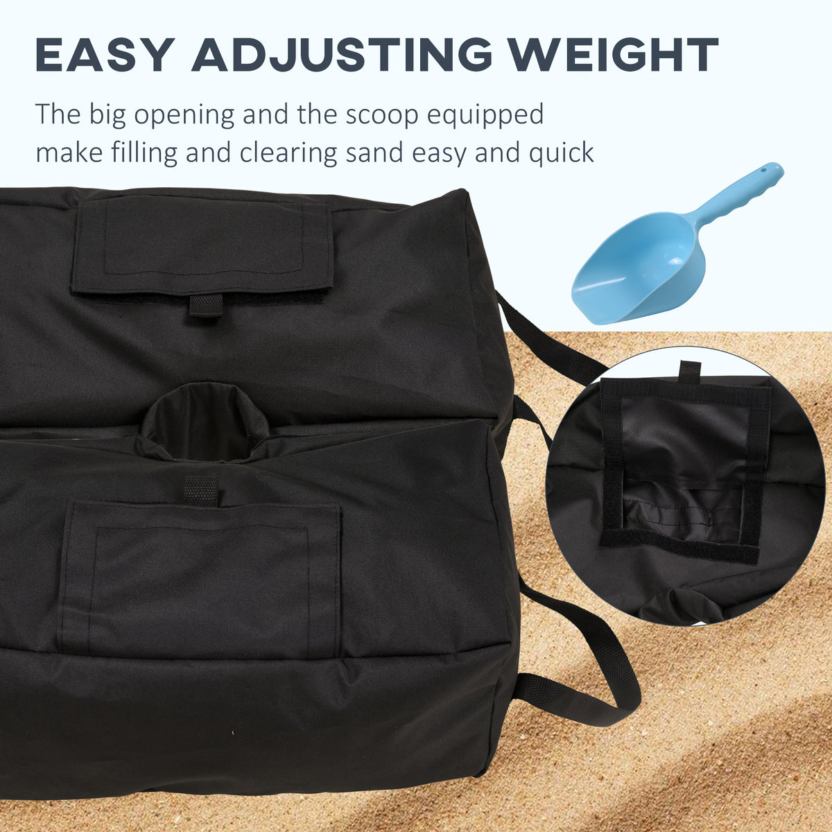 Patio Umbrella Weight Bags, Set of 2