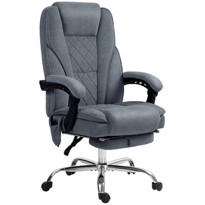 Silla de oficina de masaje reclinable con reposapiés ajustable