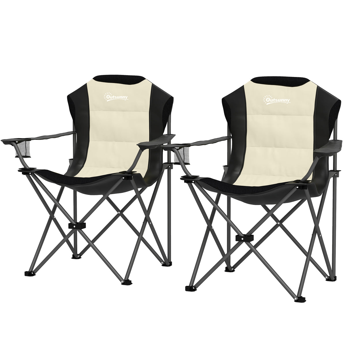 High Back Folding Camping Chairs with Cup Holder