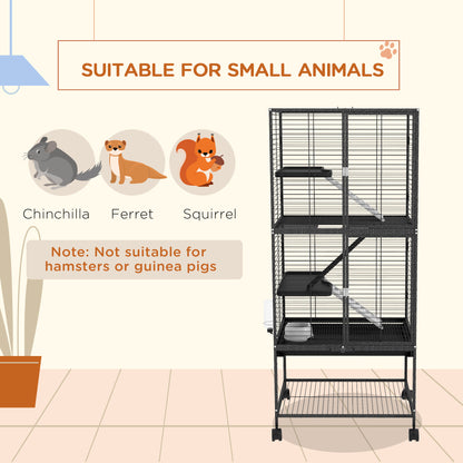 Rolling 4-Tier Small Animal Cage
