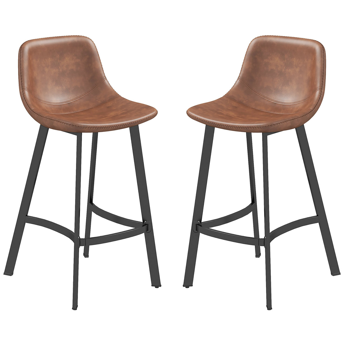 Counter Height Stools with Back — Set of 2