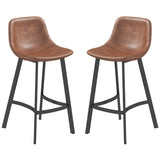 Counter Height Stools with Back — Set of 2