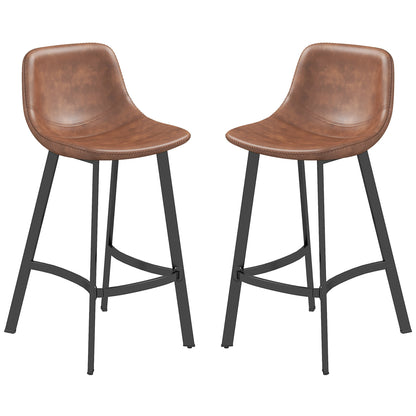 Counter Height Stools with Back — Set of 2