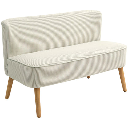 Sofa 2 seater modern upholstered rubber wood legs