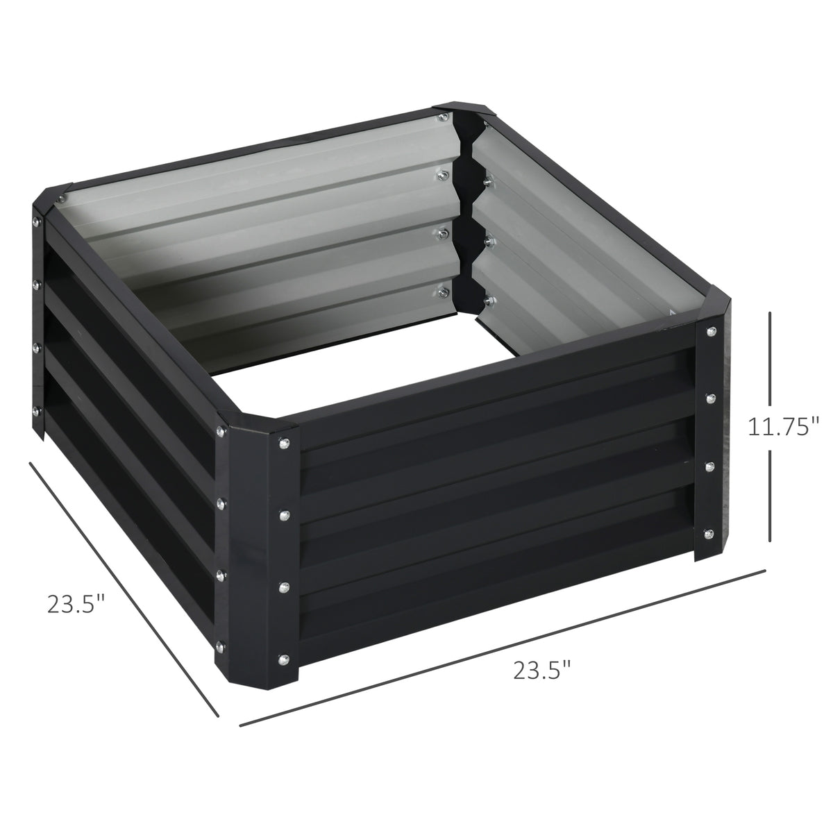 Jardinera elevada galvanizada 60 x 60 x 30 cm