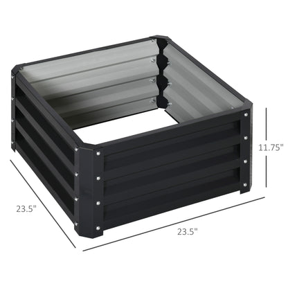 Jardinera elevada galvanizada 60 x 60 x 30 cm
