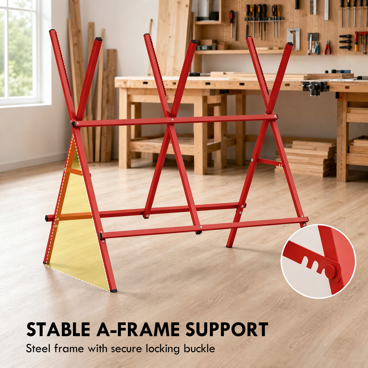 Foldable Heavy Duty Adjustable Metal Sawhorse