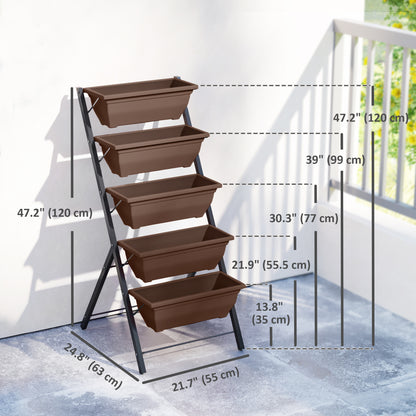 5-Tier Raised Garden Planter Stand