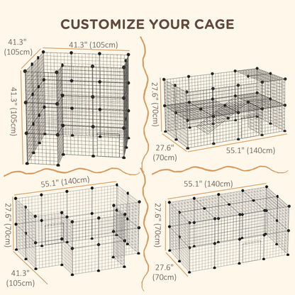 Modular Small Animal Wire Cage — Set of 40