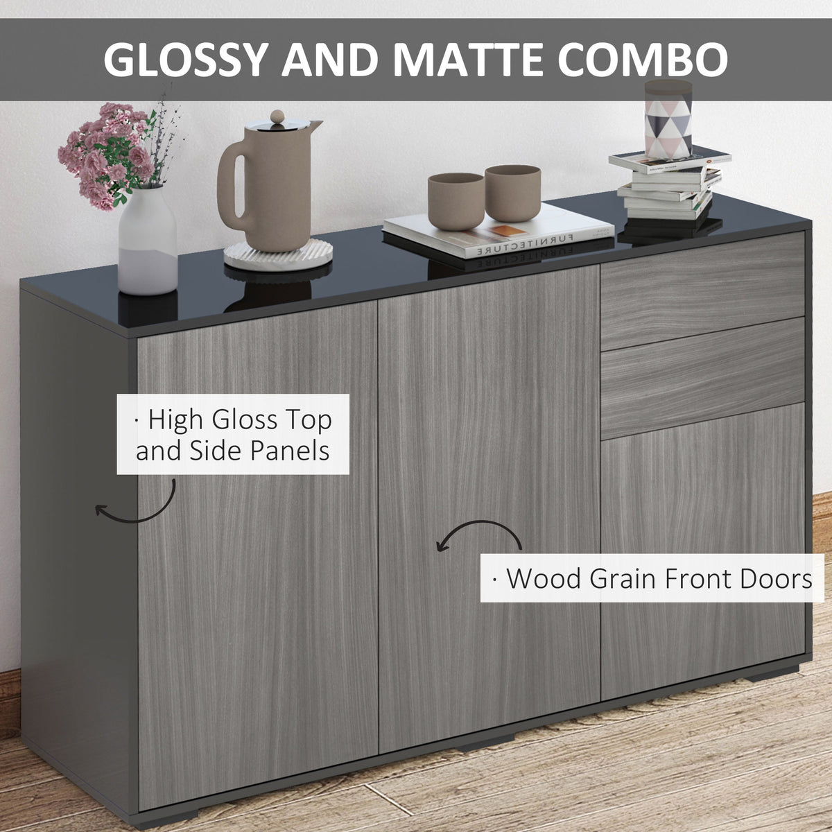 Modern kitchen sideboard storage cabinet