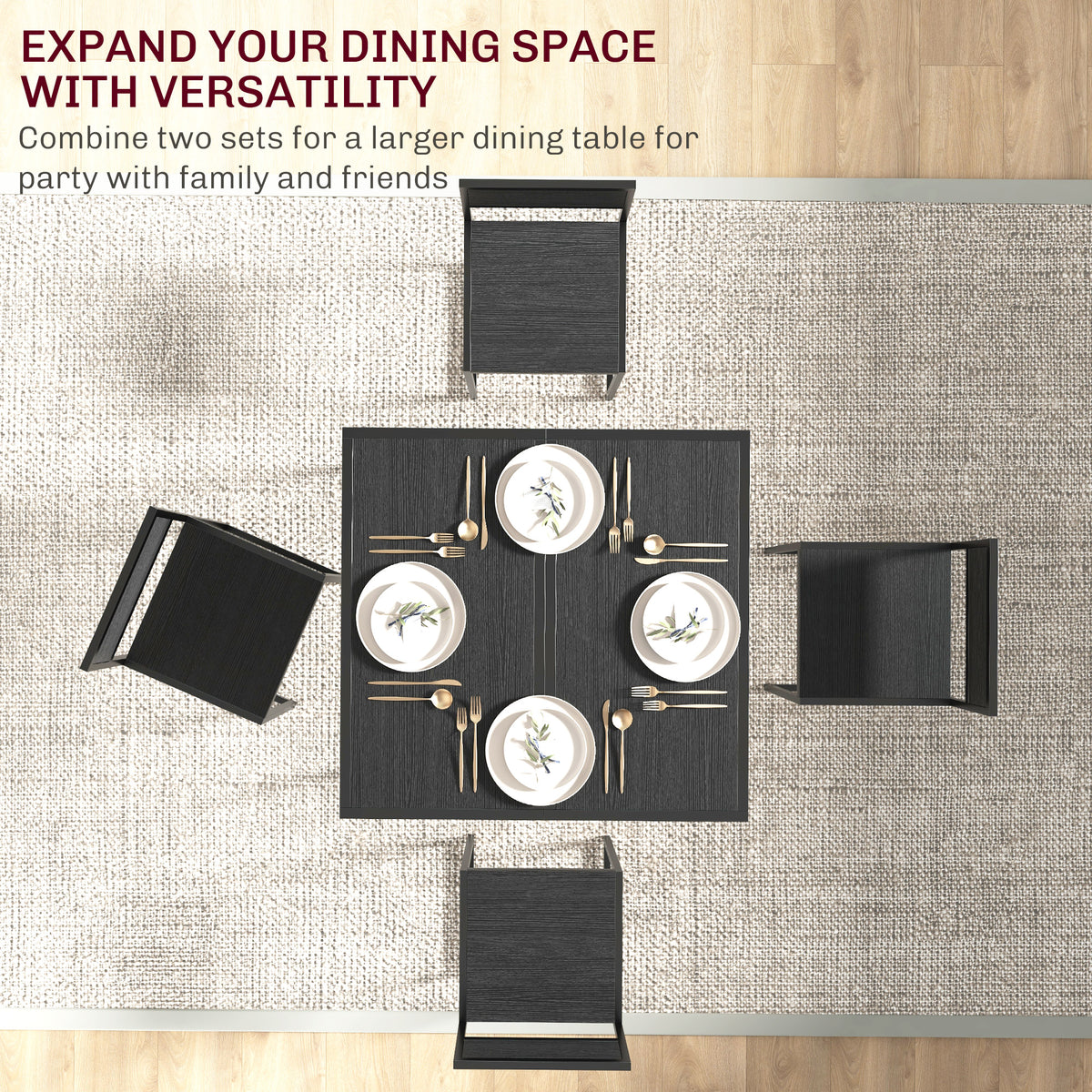 3-Piece Industrial Dining Table Set