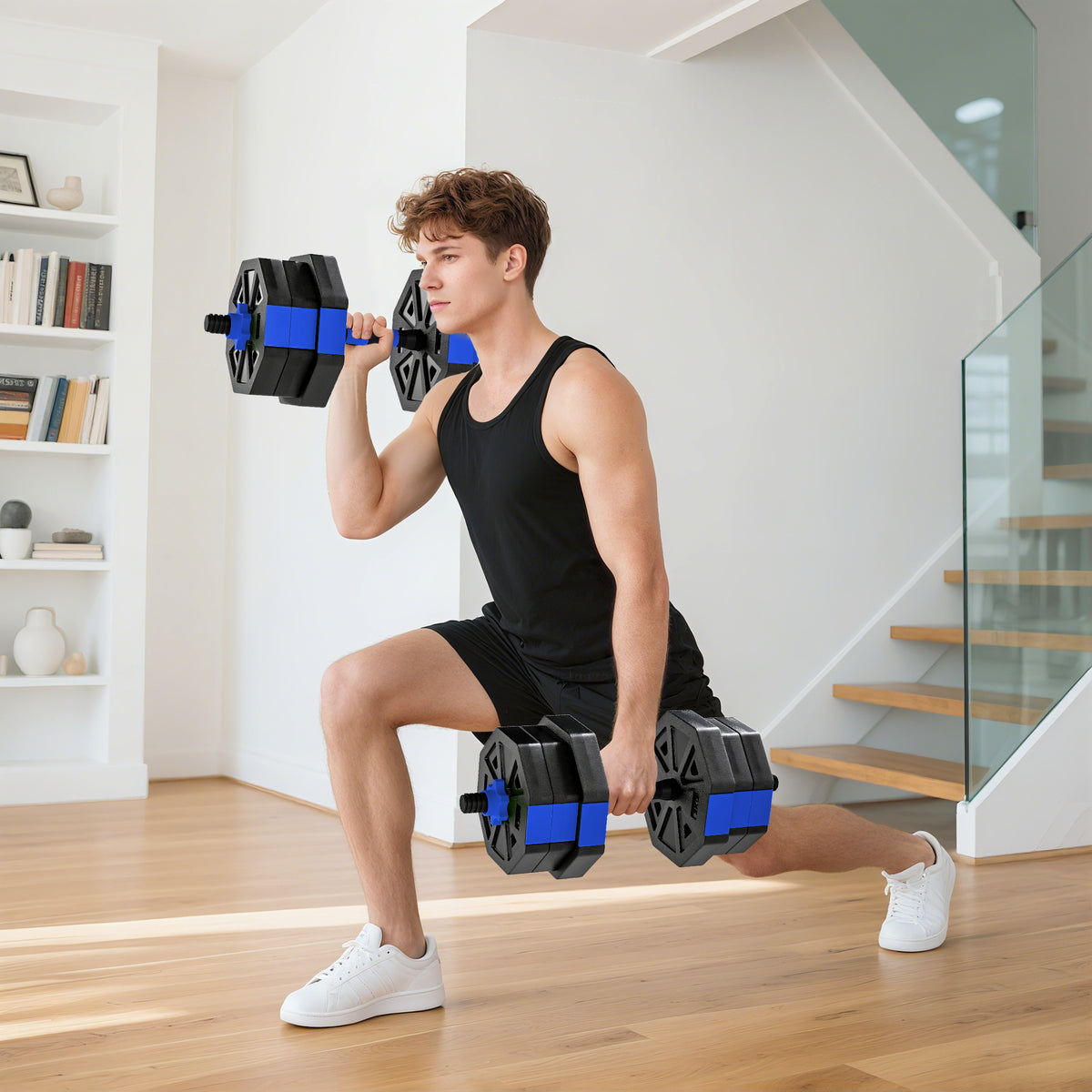Adjustable Dumbbell Set 6-in-1 44 lbs