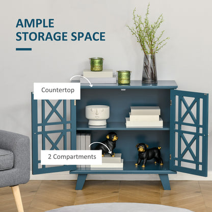 Storage Cabinet with Fretwork Doors and Shelf