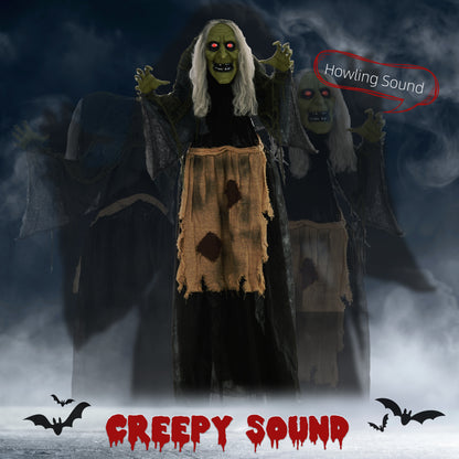 Animated Halloween Witch Decoration Sound Activated