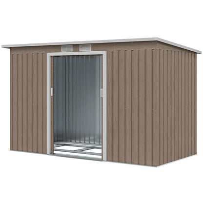 Galvanized Steel Garden Storage Shed with Foundation Kit