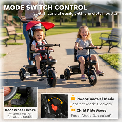 5-in-1 Growing Tricycle with Parent Handle