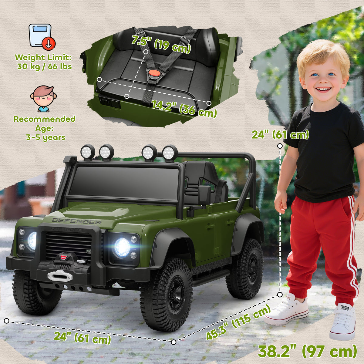 Coche eléctrico a control remoto para niños