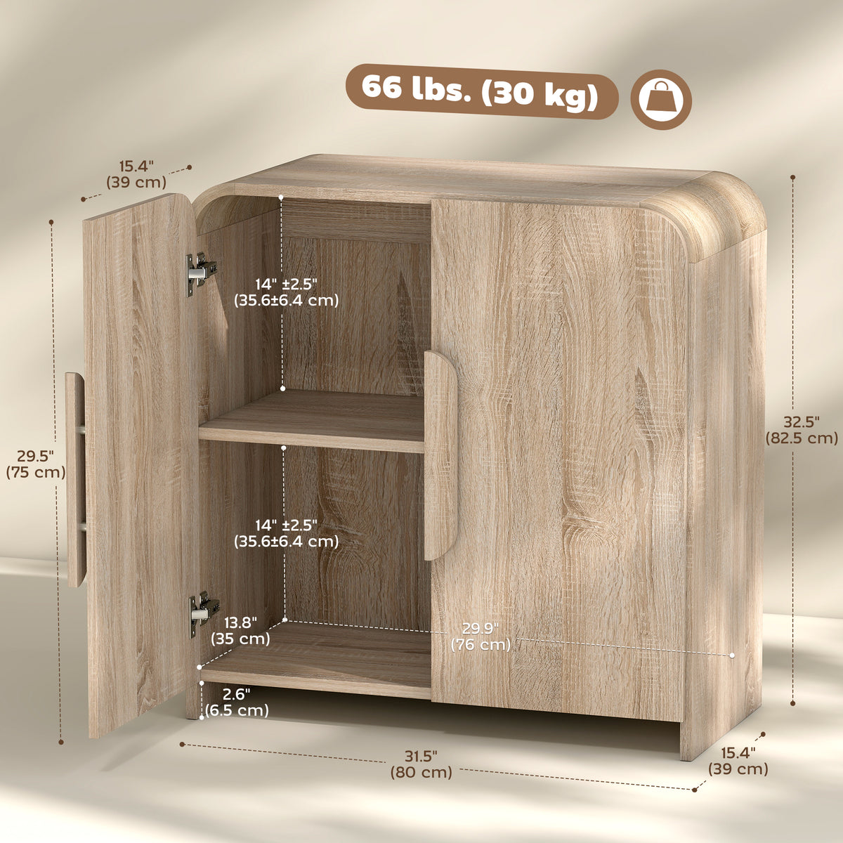 Aparador de cocina moderno con puertas de cierre suave