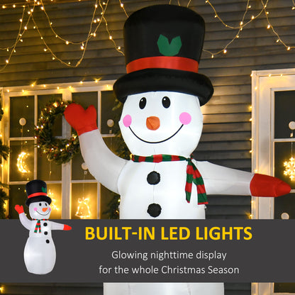Muñeco de nieve hinchable luminoso 2,4 m