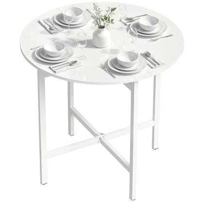 Round Folding Dining Table for Small Spaces