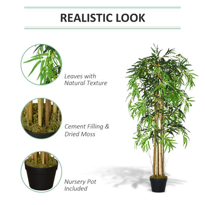 Artificial Bamboo Tree 8 Trunks 1095 Leaves Nursery Pot