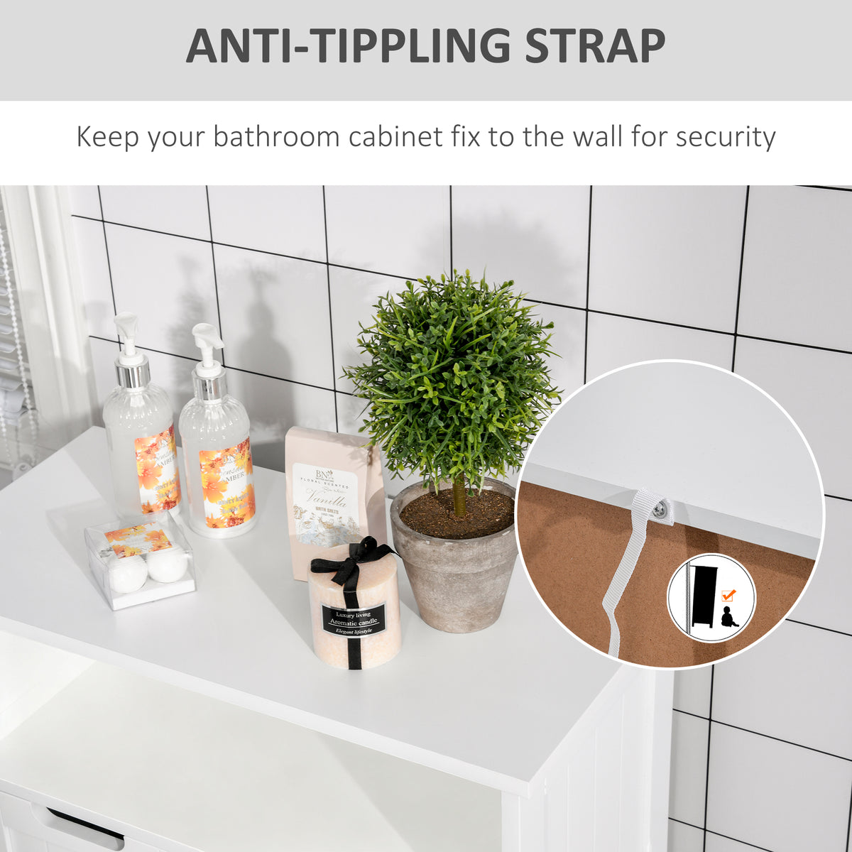 Mueble de baño con patas y cajones