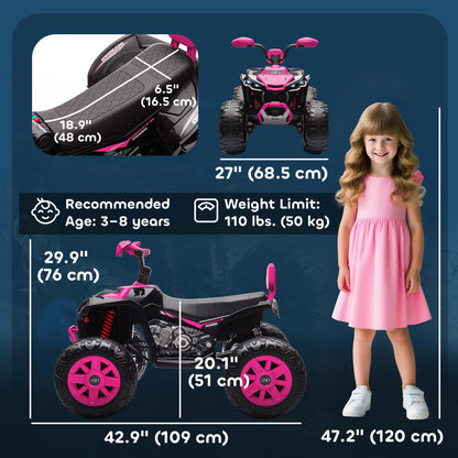 24V Kids All-Terrain 2-Seater Electric Ride-On ATV