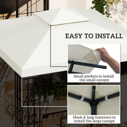 Two-Tier Gazebo Canopy Replacement Top 10 x 10 ft