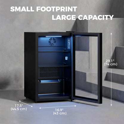 Refrigerador para bebidas de 60 litros con puerta de vidrio